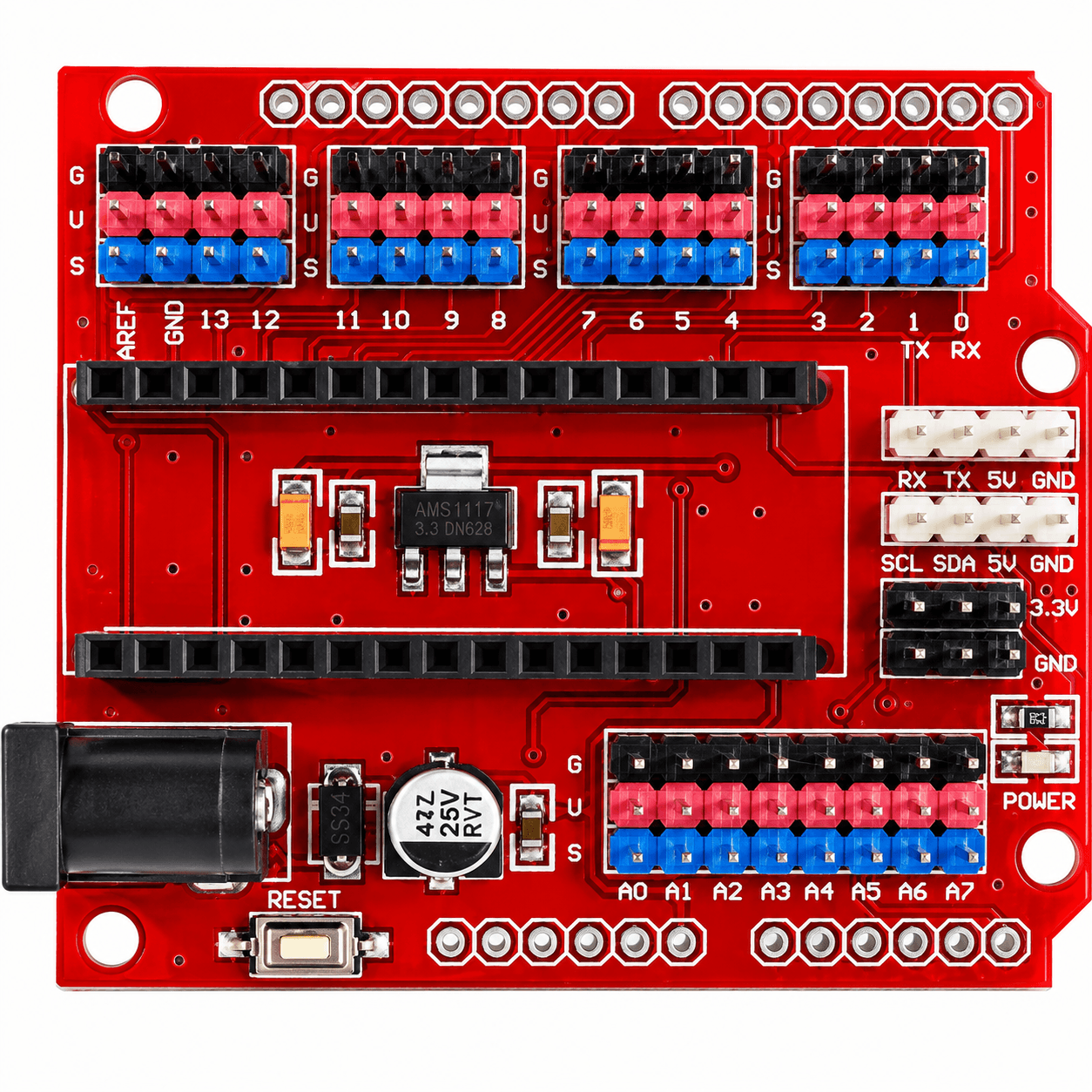 Arduino Nano Expansion Shield V1.0 | IO Sensor Expansion Board for Arduino Nano with Servo, Sensor & Power Interface image 3