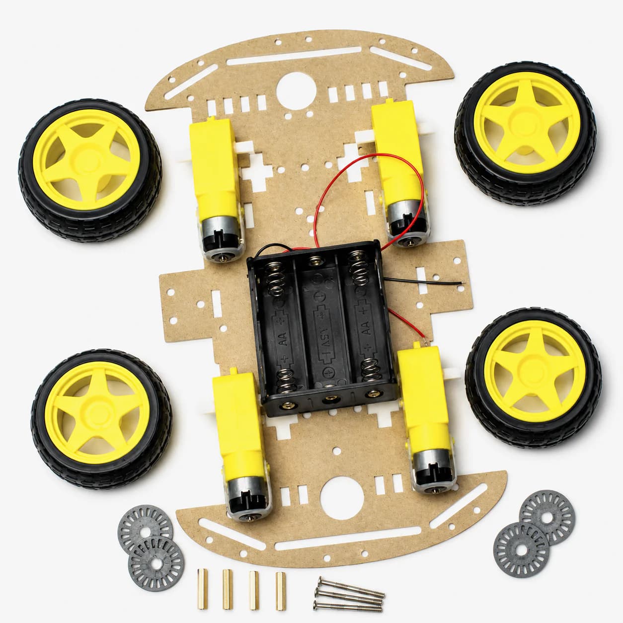 4WD Double Layer Smart Car Robot Chassis - DIY Kit image 2