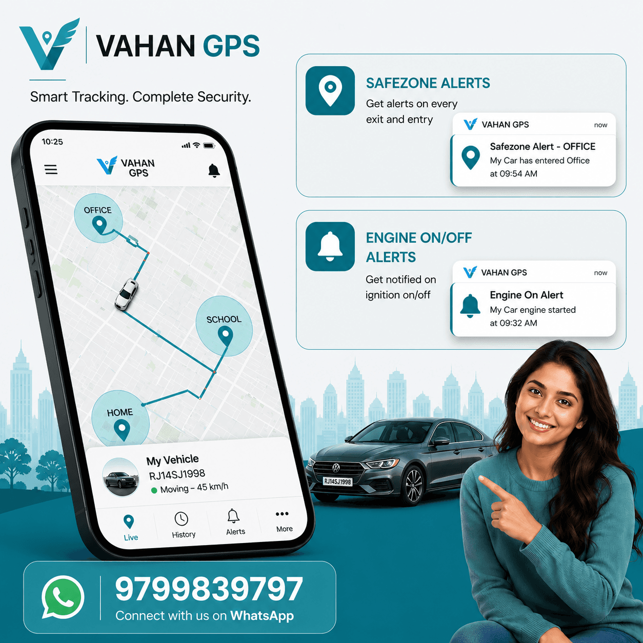 Vahan GPS Pro – GPS Tracker | Remote Engine Lock | Relay Included | Airtel SIM + 1-Year Recharge Included image 3
