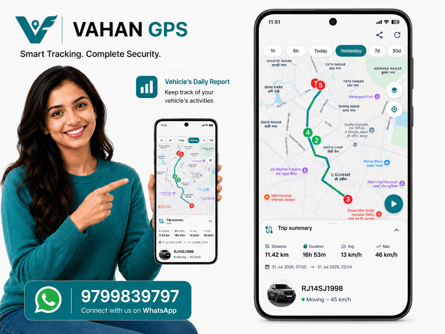Vahan GPS Lite –GPS Tracker | Live Tracking | Route History | Ignition Alerts | Airtel SIM + 1-Year Recharge Included image 4